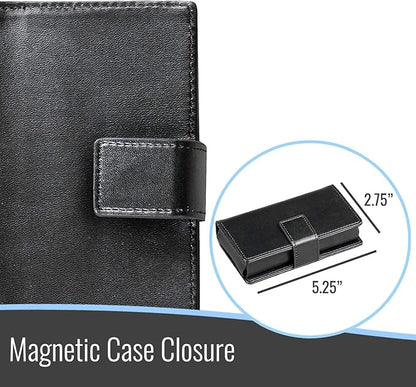 HealthSmart Weekly Pill Organizer, Medicine Organizer, Pill Box for 7 Days, Medication Organizer with Days of the Week, Black