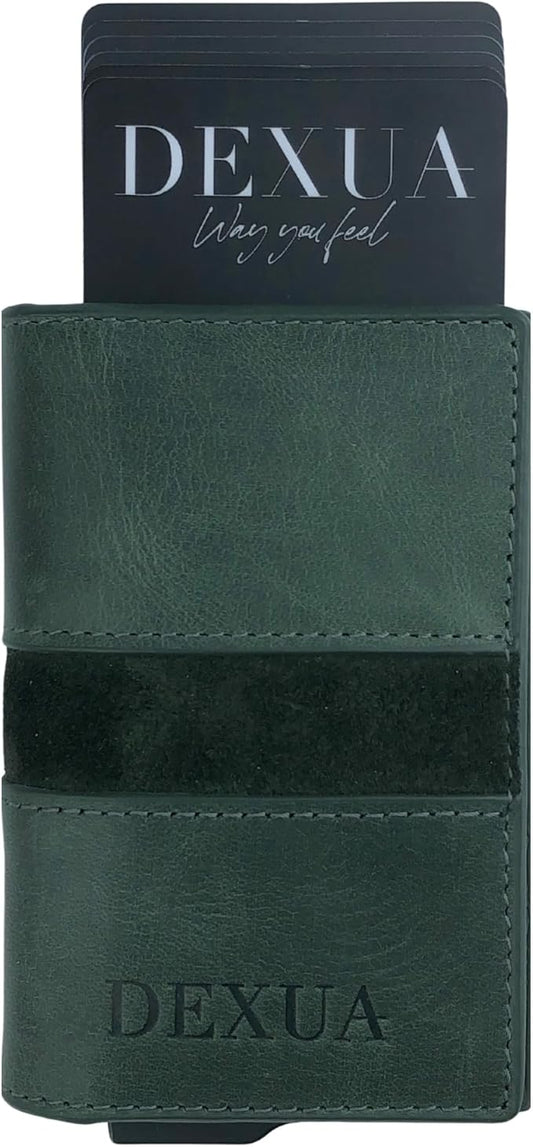 Mens Wallet, Premium Leather Slim Wallet, RFID Blocking Pop-Up Card Holder, Extra Credit Card Slots, Cash Slot, Magnetic Closure, Christmas Gift Ready Gift Box Included