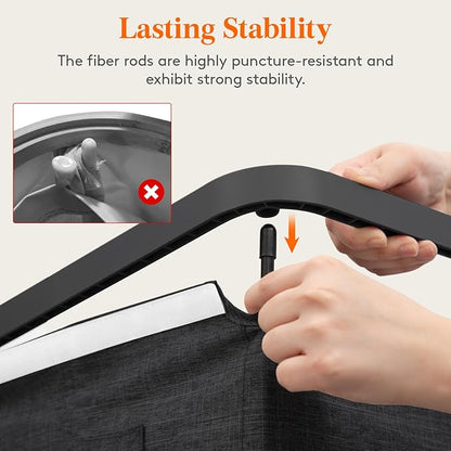 Lifewit 145L Laundry Basket with Lid, Large Laundry Hamper with Plastic Handles and Removable Bag, Foldable Tall Dirty Clothes Hampers for Laundry for Laundry Room, Bedroom, Bathroom, Dorm, Dark Gray