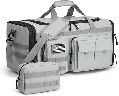 G4Free 3-in-1 Duffle Bag for Travel, Large Gym Duffle Backpack for Men Women with Shoes Compartment and Wet Pocket, Grey