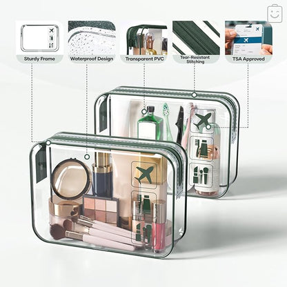 Veken 11 Set Compression Packing Cubes for Travel Essentials,Compressible Expandable Large Luggage Suitcase Organizer Bags for Clothing,Durable Space Saver Storage Bags with Toiletry Bags(Dark Green)