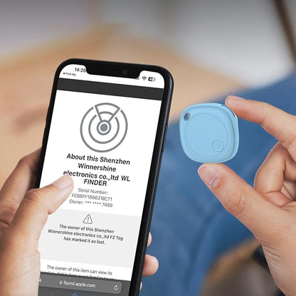 Air Tracker Tags-4 Pack, Bluetooth Tracker Works with Apple Find My APP (iOS Only), Bluetooth Smart Air Tag Keys Finder and Item Locator for Keys, Bags, Luggage, Wallet, Replaceable Battery