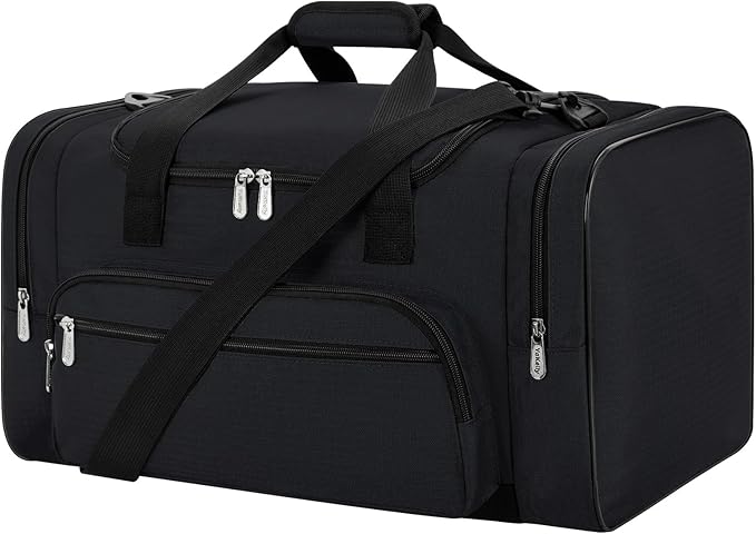 Gym Bag 22 inch Sport Duffle Bag for Men - 55L Weekender Duffel Bag for Travel - Black