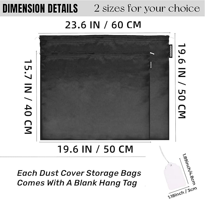20 Pack Dust Bags for Purses and Handbags, Silk Dust Cover Storage Bags, Travel Storage Pouch Handbags for Purse Shoes Boots