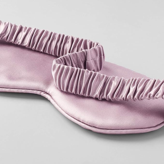 Silk Sleep Mask Light Blocking Luxury 100% Mulberry 19mm Silk Eye Mask Eye Cover Blindfold Ultra Soft Light & Comfy Anti Aging Skin Care with Travel Bag Gift Package