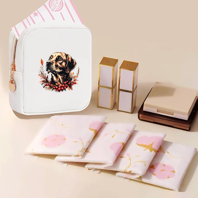 Labrador Mini Makeup Bag, Labrador Gift For Women Girls, Cute Portable Zipper Pouch Cosmetic Bag For Teen Girls Kids, Small Storage Bag For Sanitary Pad, Period napkin bag!