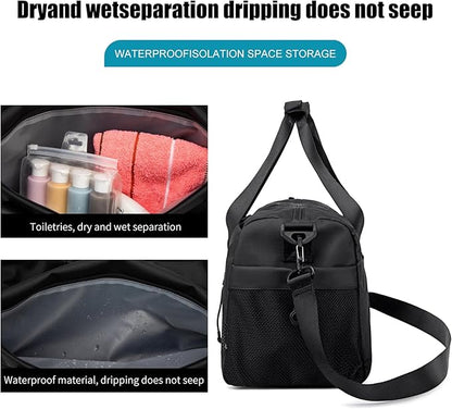 ARCTIC HUNTER AH Small Gym Bag Duffel Bag for Men Women with Shoe Compartment Ideal for Sports,Travel,and Overnight Trips, Athletic Gear Workout Weekender Bags, Black