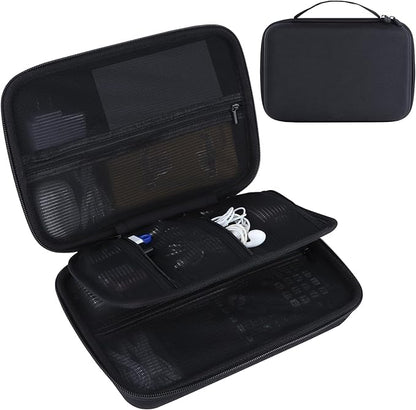 Electronic Organizer Travel Case for MacBook Power Adapter Chargers Cables Tech Organizer Hard Drive USB Flash Disk SD Card Cord Portable Electronics Accessories Bag - Large