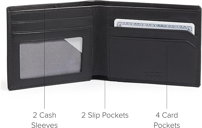 TUMI - Nassau Double Billfold Wallet - Men's Premium Leather Card Holder - RFID Protection
