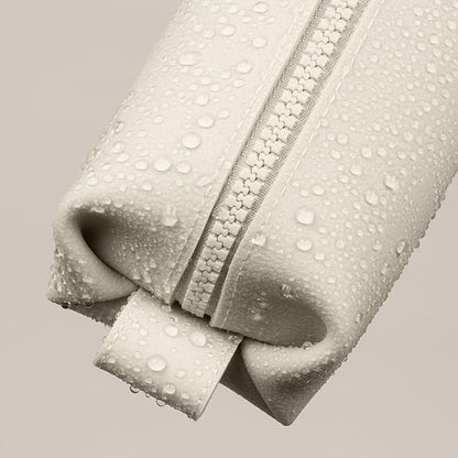 TOOLETRIES The Koby Mini Dopp Kit - Silicone Toiletry Organizer, Bathroom Travel Bag - Features Heavy-Duty Zipper, Leak Resistance, Easy to Clean - Sand