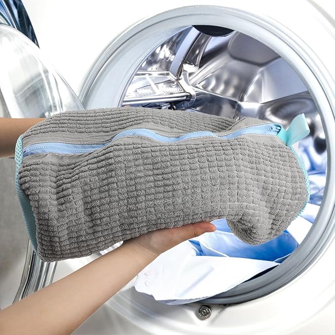 Shoe Washing Machine Bag Shoe Cleaner Bag for Washer Reusable 2 Pack Sneaker Cleaner shoe laundry bag Wash Mesh Cleaning Dryer for Tennis Shoes and Boots 360° Deep Clean