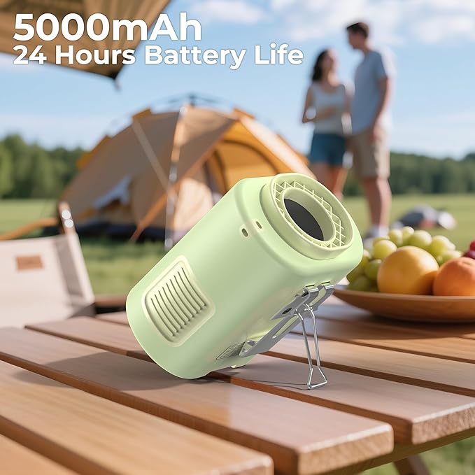 AMACOOL Mini Portable Waist Fan Clip on, 13000RPM 4-Speeds Personal Neck Fans, Up to 24H Battery Life, Rechargeable Wearable Shirt Belt Fan for Outdoor Work Jobsite Travel Camping, Gifts for Men