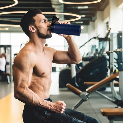 24oz Insulated Water Bottle with Straw Lid, Stainless Steel Metal Water Bottle with Straw & Wide Mouth Lid, Double Wall Vacuum Water Bottle for Hiking Camping, Navy 4 Pack