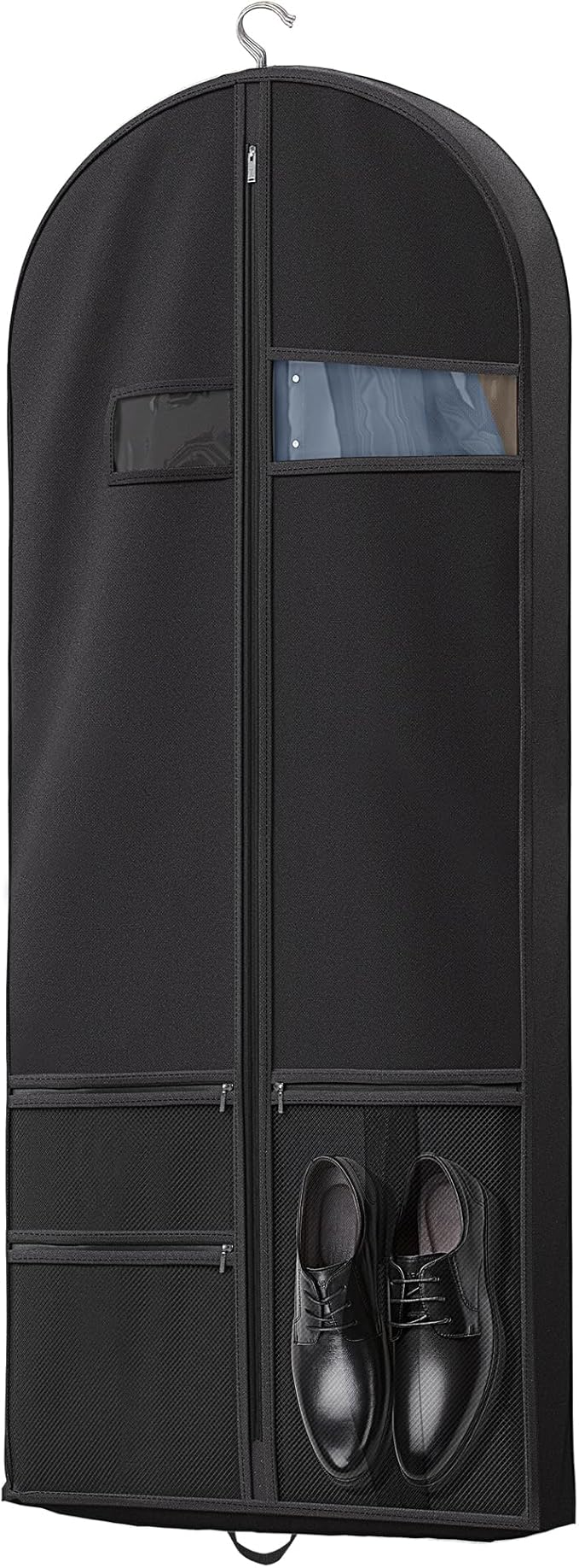 Travel Garment Bag with Zipper Pocket, Suit Bag for Suits, Dresses, Coats