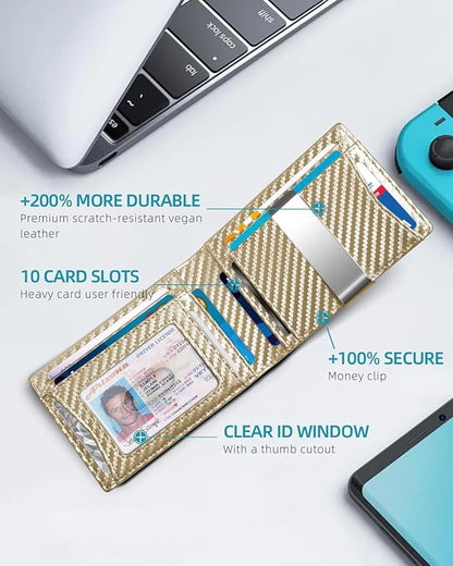 Zitahli Men's Wallets Airtag Holder Slim Rfid Leather with Gift Box