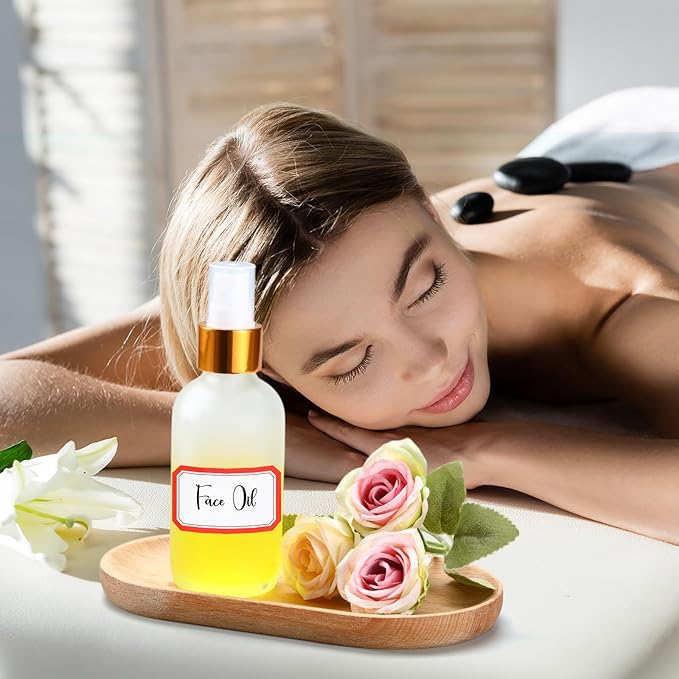 Fumete 36 Pcs Glass Spray Bottles 4oz Fine Mist Glass Spray Bottle Refillable Liquid Containers with 6 Labels 6 Funnel for Hair Travel Plants Cleaning Solutions Skin Care (Clear,Frosted)