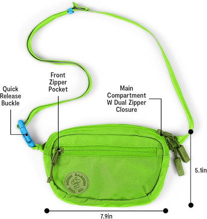 Baboon to the Moon Fanny Pack - Trendy, Compact, Water-Repellent Waist Bag in Multiple Colors and Sizes for Men and Women (Lime Breeze, Mini (1.5L))