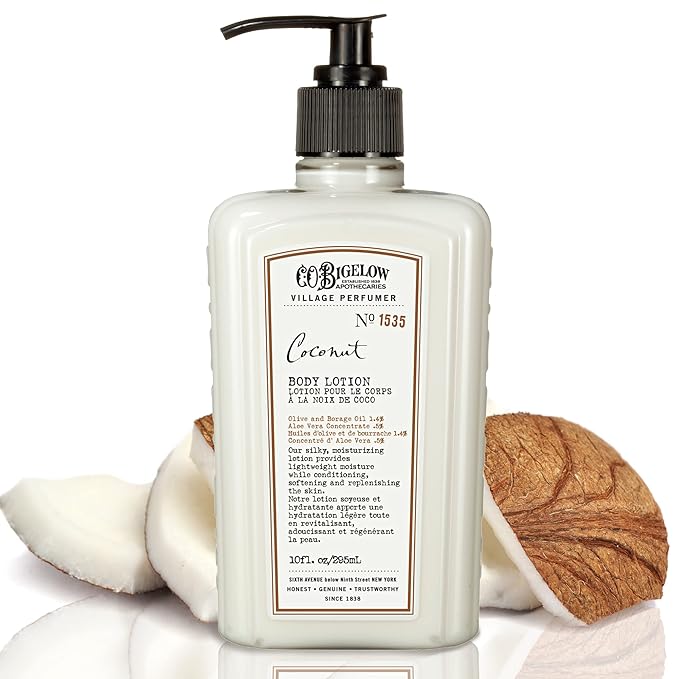 C.O. Bigelow Coconut Apothecary Duo Skin Care Gift Set, Body Wash & Body Lotion, Liquid Soap & Moisturizing Lotion, Set of 2, 10 Fl Oz