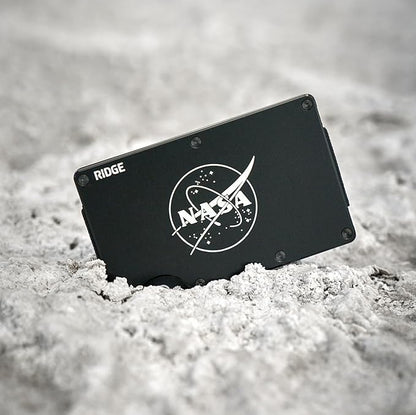 Ridge Wallets for Men Compatible with Magsafe - Slim Minimalist Compact Wallet and Card Holder, RFID Protected Front Pocket Wallets for Men with Integrated Cash Strap (Nasa Nebula)