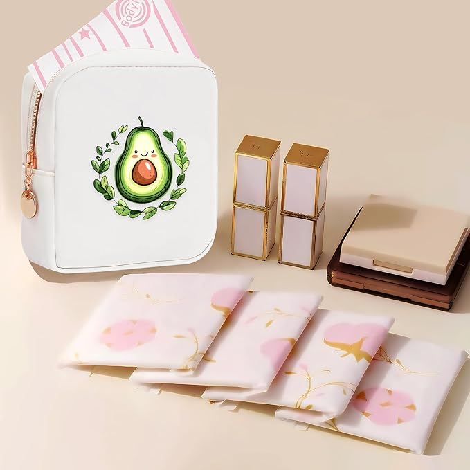Avocado Mini Makeup Bag, Avocado Gift For Women Girls, Cute Portable Zipper Pouch Cosmetic Bag For Teen Girls Kids, Small Storage Bag For Sanitary Pad, Period napkin bag!
