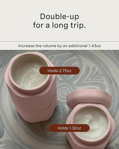 Cadence Extender - Add On to Any Flex Magnetic Containers with Lids,Extension to Travel Bottles for Toiletries - Carry On Travel Essentials For Women/Men - Adds Additional 1.43 fl oz - 3pk, Petal