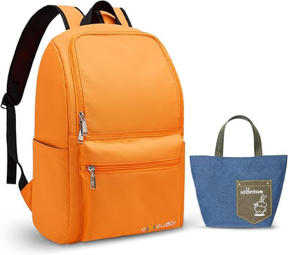 OMOUBOI Casual Daypacks Superbreak Backpack 14 inch Laptop Backpack for Women & Men Fits Tourism Business (Orange)