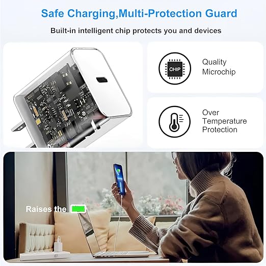 3Pack iPhone Fast Charger[Apple Mfi Certified],10FT iPhone Charger Fast Charging USB C to Lightning Cable with Type C Charger Block Fast Charging Adapter for iPhone 14 13 12 11 Pro Max X Xs Max 8Plus