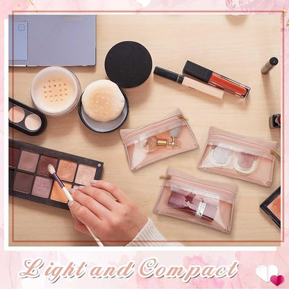 Uiifan Travel Jewelry Organizer Flannel Jewelry Bags Portable Jewelry Pouch with Zipper Pockets for Women Girl Gift