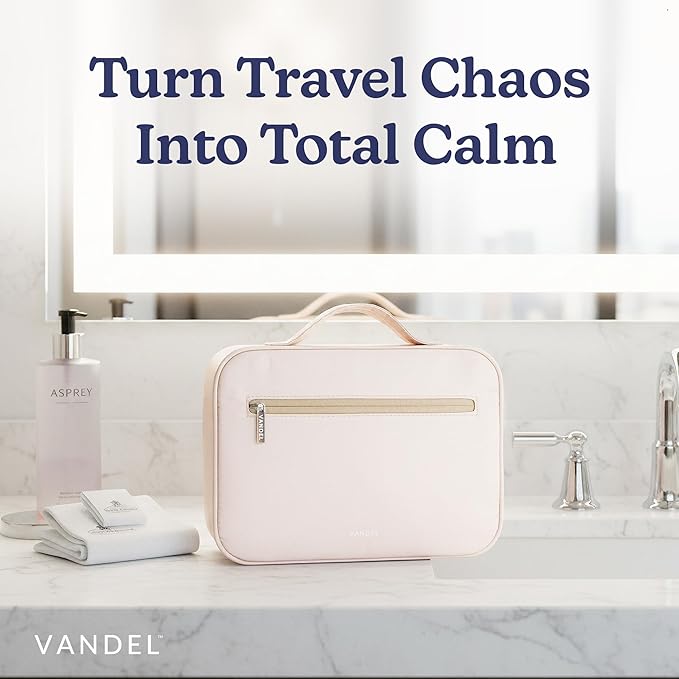 VANDEL Waterproof Hanging Toiletry Bag for Travelling, Hanging Makeup Organizer Bag, Cosmetic Travel Bags for Women Travel Toiletry Bags, Makeup Case Toiletries Organizer Hygiene Bathroom Shower Caddy