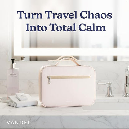 VANDEL Waterproof Hanging Toiletry Bag for Travelling, Hanging Makeup Organizer Bag, Cosmetic Travel Bags for Women Travel Toiletry Bags, Makeup Case Toiletries Organizer Hygiene Bathroom Shower Caddy