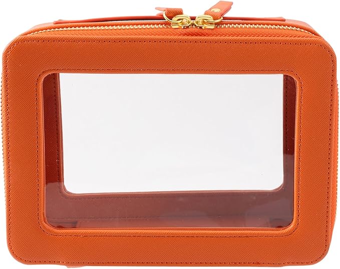 SANHECUN Toiletry bag waterproof cosmetic organizer with handle lagre opening for travelling