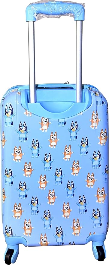 Fast Forward Kids Licensed Hard-Side 21” Spinner Luggage Lightweight Carry-On Suitcase (Bluey)