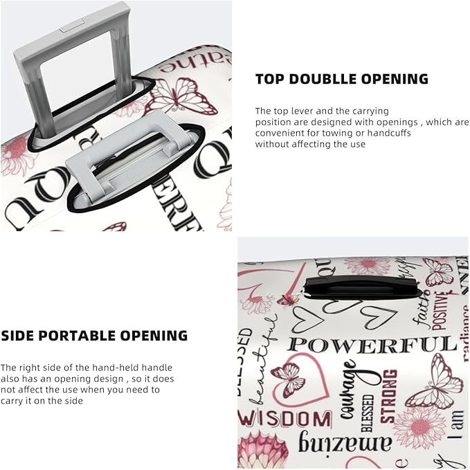 Travel Suitcase Protector African American Girl Elastic Protective Washable Luggage Cover With Concealed Zipper Suitable For 18-32 Inch(M (for 22-24 inch luggage))