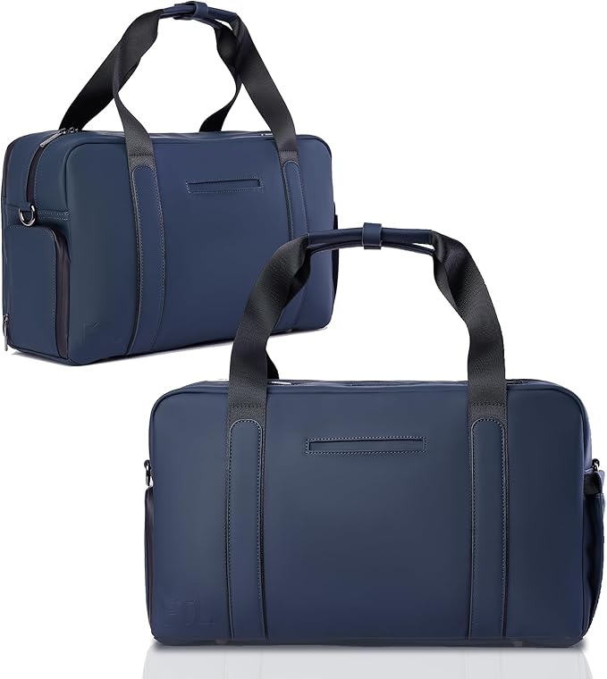 The FTL Lite Mens Gym to Office Bag - 17L Briefcase Gym Bag Hybrid with Shoe Compartment & 16" Laptop Sleeve - Executive Daily Carry & Overnight Duffel for Athletic Business Pros - Essex Blue