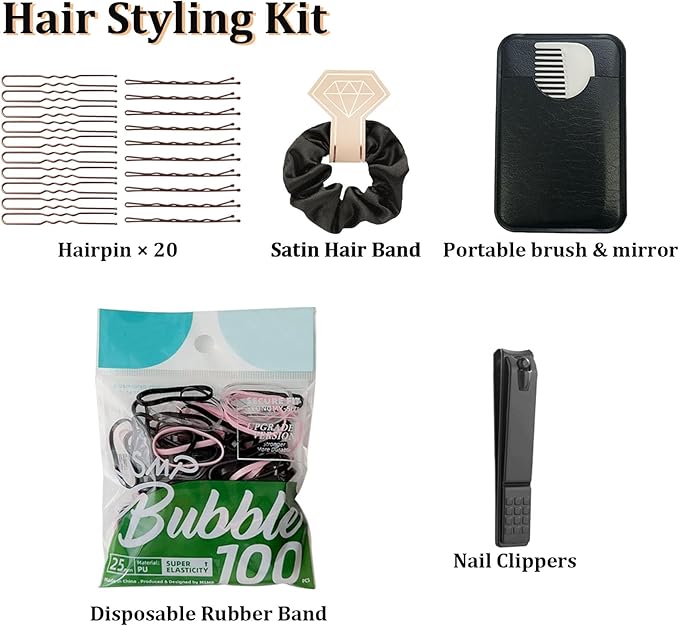 2 Pack Mini Wedding Emergency Kit with Makeup Bag for Wedding Day, Essentials Supplies Emergency Kit for Women, Portable All in One Travel Set Personal Care Women's Travel Set