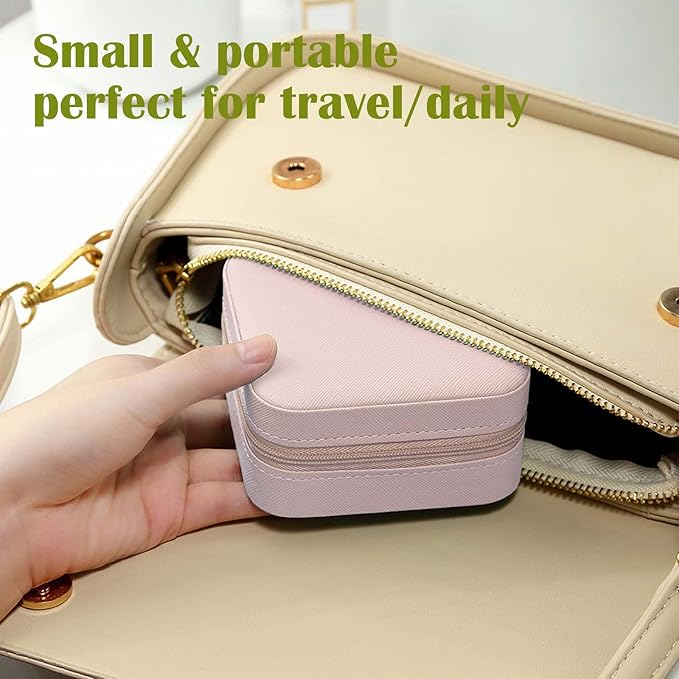 Travel Jewelry Case Bridesmaid Gifts Box,6 Pack Small Jewelry Box Mini Jewelry Organizer,PU Leather Portable Earring Storage Box for Women Girls Bridesmaid Proposal Gifts