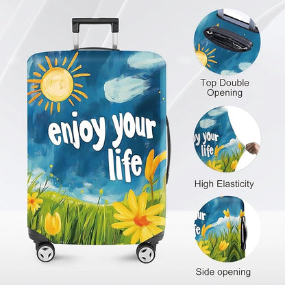 ANNA QUEEN Travel Luggage Cover Suitcase Protector Suitcase Cover Anti-Scratch,Stretchable Bag Cover Washable Durable Polyester