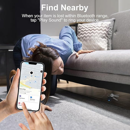 Air Tags-2 Pack Tracker Tag, Work with Apple Find My (iOS Only, Not for Android), Item Finder for Keys, Backpack, Suitcase, Wallet, Luggage, Black