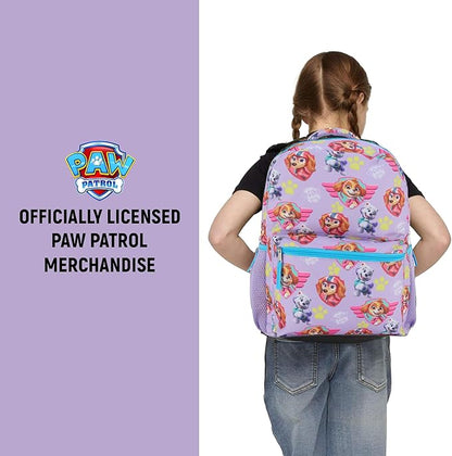 Paw Patrol Backpack for Kids - Chase, Skye, Marshall, Rubble, Rocky, Zuma, Everest, Liberty, and Ryder School Book Bag - Backpack for Boys Girls Toddlers and Adults - for Laptop and Lunch Box (Pink)