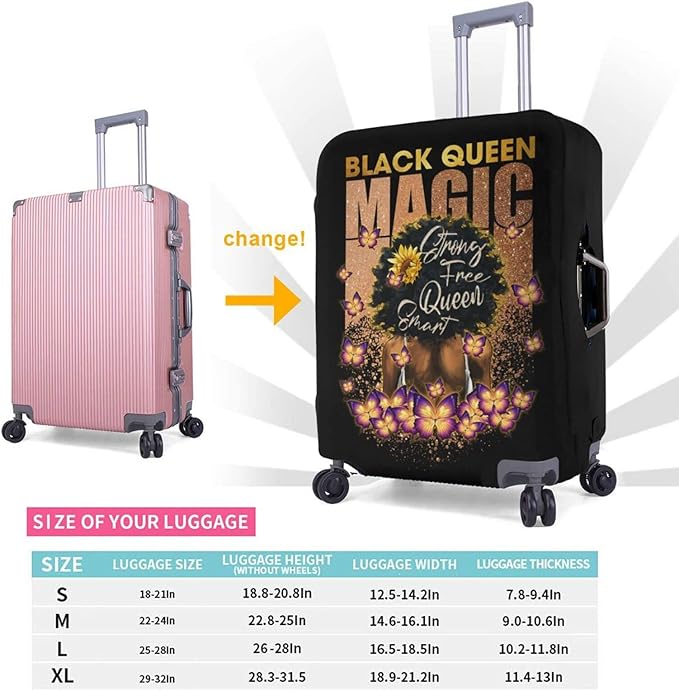 Travel Luggage Cover Washable Suitcase Protector Anti-Scratch Suitcase Cover Fits 18-32 Inch Luggage(L (for 25--28 inch luggage))