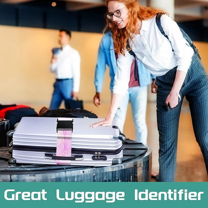 Slohif Luggage Straps for Suitcases Travel Belt Accessories Luggage Connector Identifiers Over Handle with Buckle Unique Nylon Adjustable Strap for Sleeping Bag Car Seat Deep Purple Marble (2 Pack)