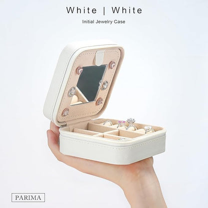 Parima Women's Jewelry Organizer | Necklace, Earring, Ring Organizer | White, Letter Z Travel Gift