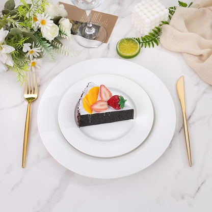 MirthMood 36 PCS Gold Plastic Silverware,Gold Silverware Disposable,Disposable Utensils Heavy Duty,Plastic Cutlery Set,Includes:12 Knives, Forks and Spoons for Party, Birthday,Wedding