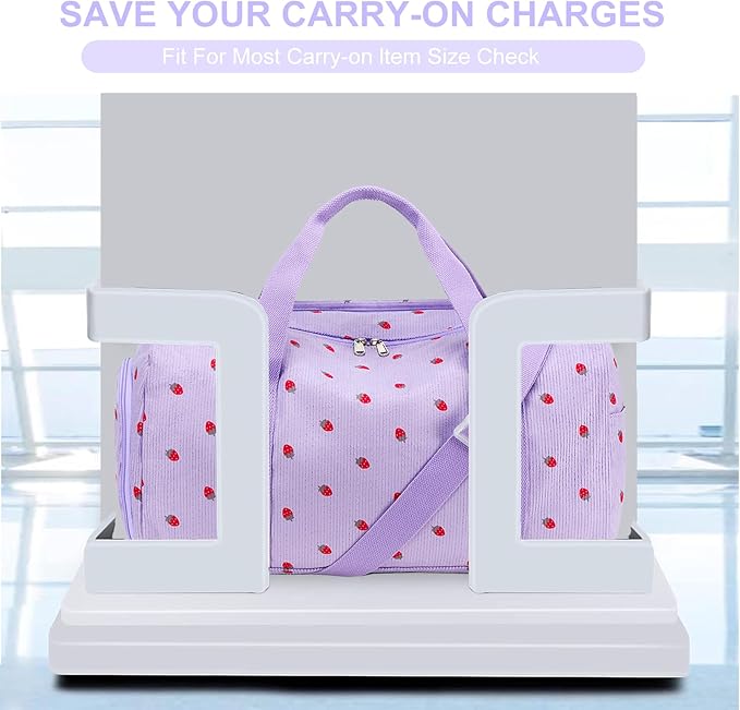 BLUBOON Duffle Bag Girls Kids Cute Gym Bag with Shoes Compartment & Wet Separation Waterproof Sports Overnight Travel Bag