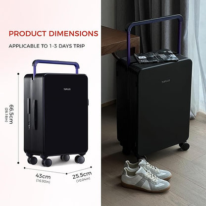 TUPLUS Suitcase ABS Hard Shell Luggage with 4 Spinner Wheels Hold Check in Travel Case, Balance Series