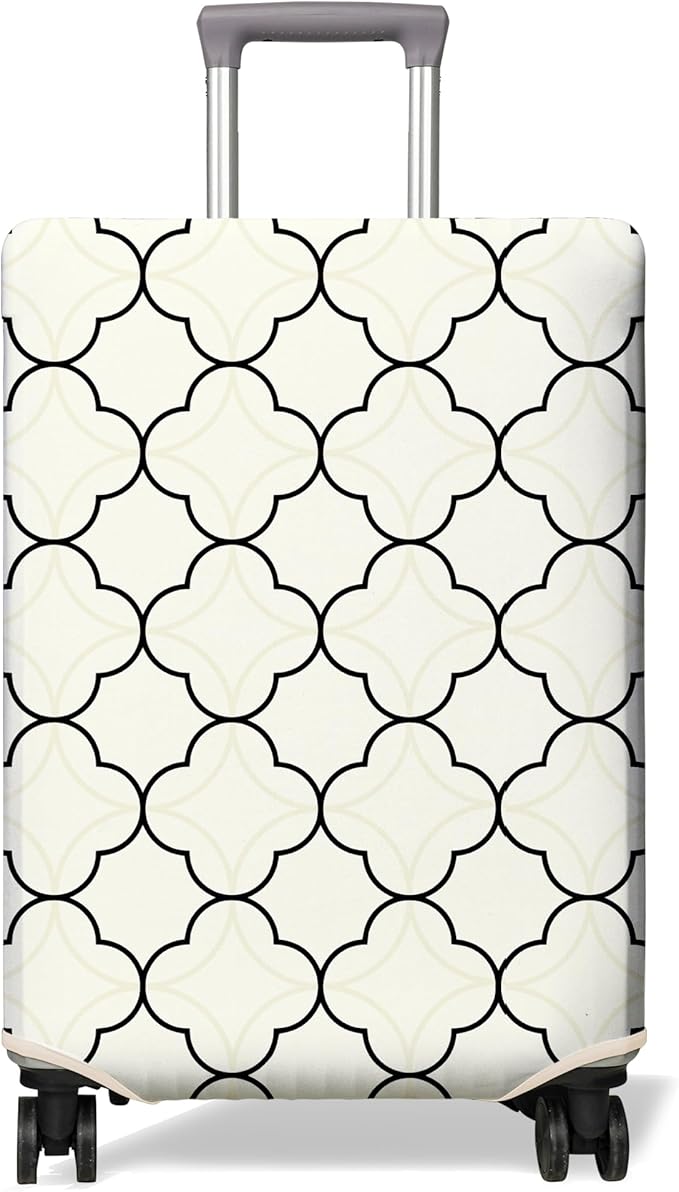 Travel Luggage Cover Suitcase Protector Fits 18-32 Inch Wheel Covers PatternedTravel Related Items Flower Luggage Protector Elastic M