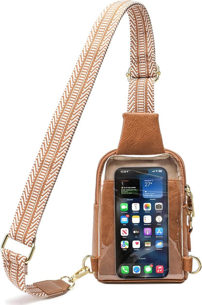 INICAT Sling Bag for Women Touchscreen Small Crossbody Cell Phone Purse Fanny Pack