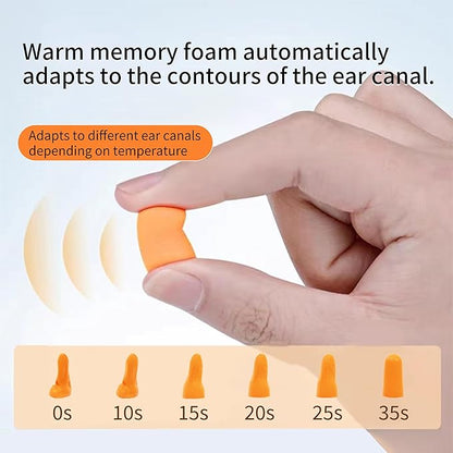 500 Pairs Foam Ear Plugs Bulk,38dB(NRR 33dB) Noise Reduction,Quality Soft Disposable Refill Earplugs,for Shooting, Work & Construction Site