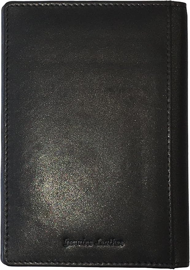 Personalized Monogrammed Black Leather RFID Passport Wallet and Luggage Tag