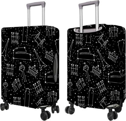 Travel Luggage Cover Suitcase Protector Fits 18-32 Inch Wheel Covers PatternedTravel Related Items Flower Luggage Protector Elastic XL